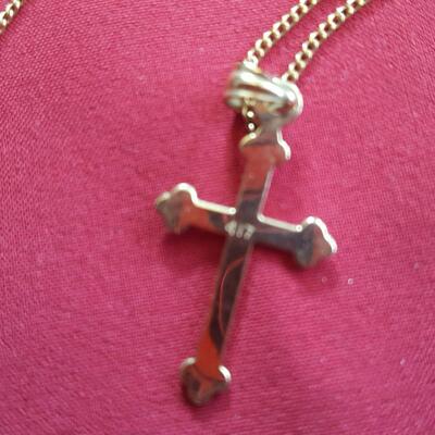 Gold Cross and Chain