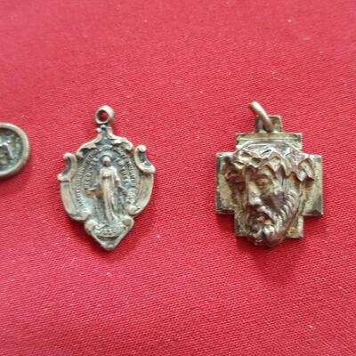 Collection of Sterling Religious Medals