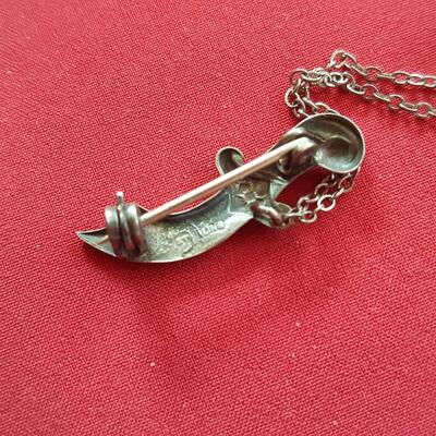 Sterling Silver Sword Sweater Clasp Plus