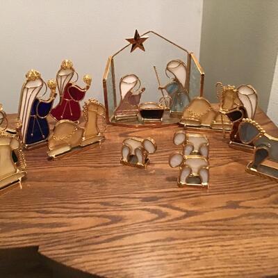 47 - Stained Glass Nativity Set