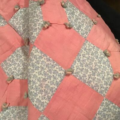 48 - Pink Patchwork Quilt