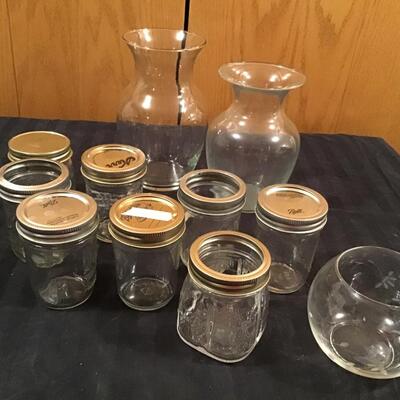 727 - Canning jars & Vases