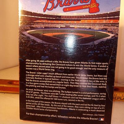 RARE 1995 ATLANTA BRAVES WORLD SERIES WHEATIES BOX Sealed, Perfect condition -- upld 2/1