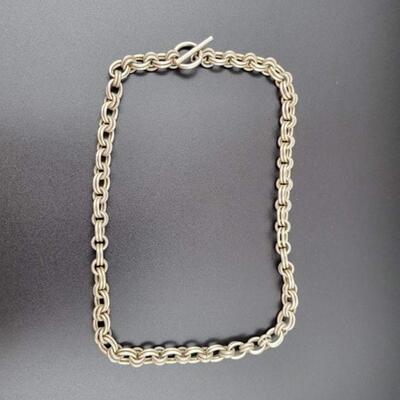 925 STERLING SILVER DOUBLE LINK CHAIN NECKLACE