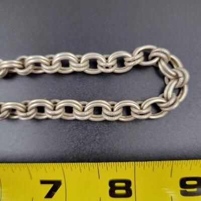 925 STERLING SILVER DOUBLE LINK CHAIN NECKLACE