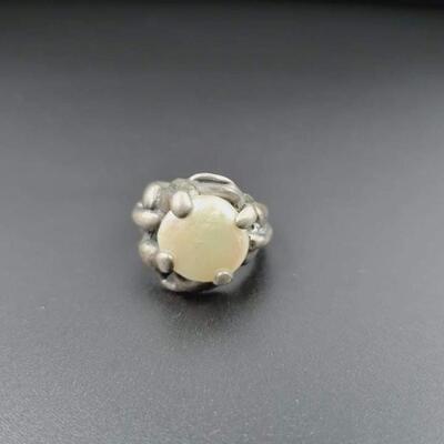 925 STERLING SILVER & WHITE STONE BRANCH STYLE RING