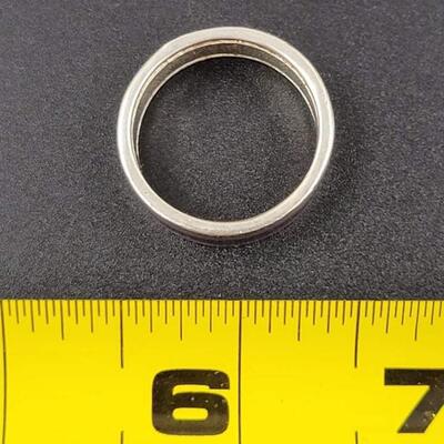 STERLING SILVER & PURPLE BAND RING