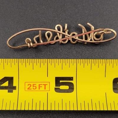 â€œMOTHERâ€ GOLD TONED METAL PIN