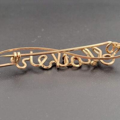 â€œMOTHERâ€ GOLD TONED METAL PIN