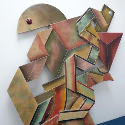 LOT 544. LARGE WOOD WALL DECOR BY ARTMAX
