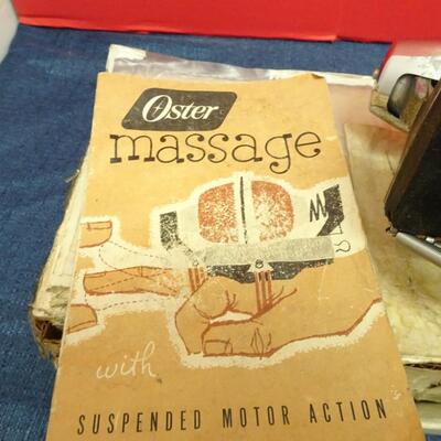 LOT 548. THREE VINTAGE MASSAGERS AND SHOW POLISH BRUSHES