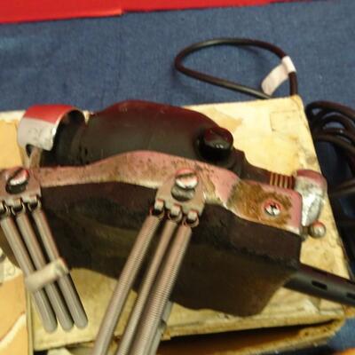 LOT 548. THREE VINTAGE MASSAGERS AND SHOW POLISH BRUSHES