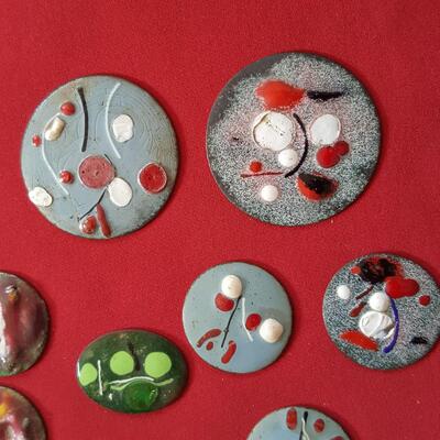 Collection of Enamel on Copper Artist Pieces