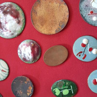 Collection of Enamel on Copper Artist Pieces
