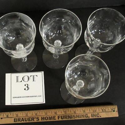 Vintage Fostoria Set of 4 Goblets, Cellini Pattern, 7 1/8