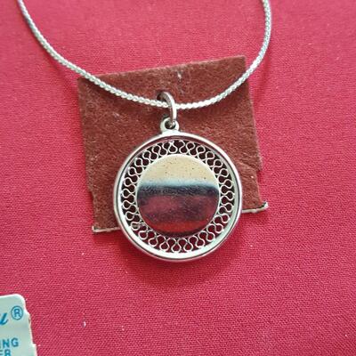 New "Old Stock" Sterling Silver Pendant and Chain