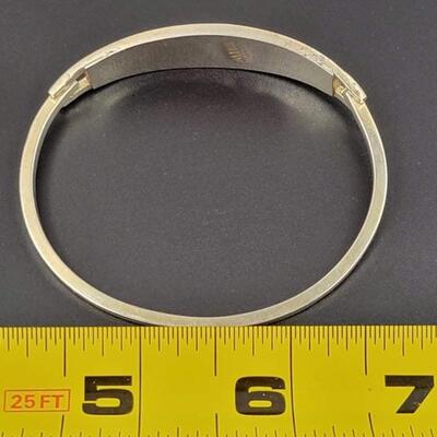 MEXICO â€œALPACA SILVERâ€ COLORFUL HINGED BANGLE BRACELET