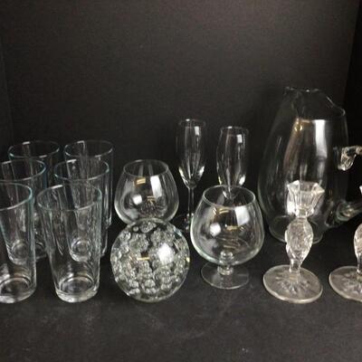 761 Misc. Glassware, Barware, Candlesticks
