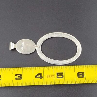 MEXICO 925 STERLING SILVER DOUBLE OVAL PENDANT
