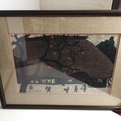 769 Pair of Kiyoshi Saito 1907-1992 Signed Woodblock Prints