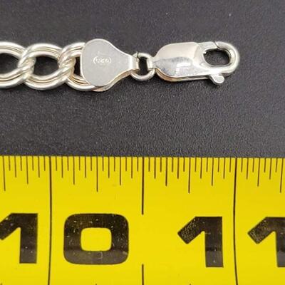 925 STERLING SILVER DOUBLE LINK CHAIN BRACELET