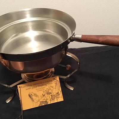 167 - Vintage Copper Chafing Dish & Pot