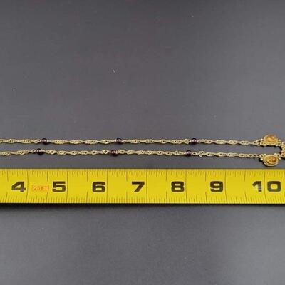 GOLD TONED JEWELED VINTAGE STYLE NECKLACE
