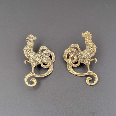 METAL CHICKEN/ROOSTER EARRINGS
