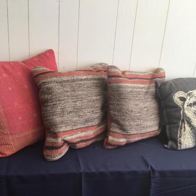 844 Set of 4 Down filled Decorative  Pillows (2-Pottery Barn )