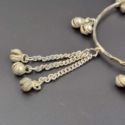 ANTIQUE SILVER TONED BELL BRACELET