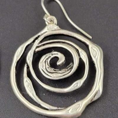 PREMIER DESIGNS SILVER TONED ROSE EARRINGS