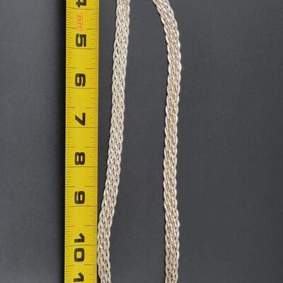 925 STERLING SILVER BRAIDED CHAIN NECKLACE