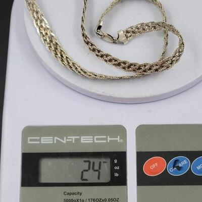 925 STERLING SILVER BRAIDED CHAIN NECKLACE