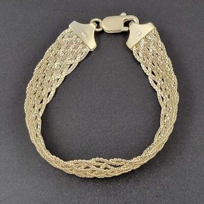 925 STERLING SILVER BRAIDED CHAIN BRACELET