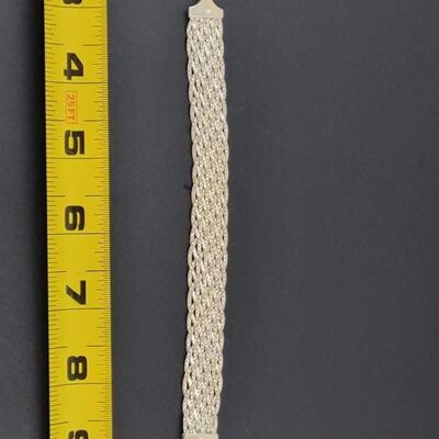 925 STERLING SILVER BRAIDED CHAIN BRACELET