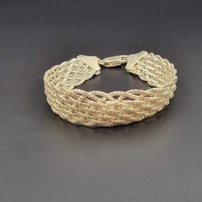 925 STERLING SILVER BRAIDED CHAIN BRACELET