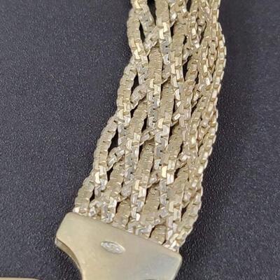 925 STERLING SILVER BRAIDED CHAIN BRACELET