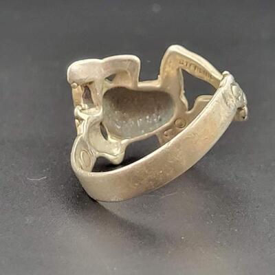 VINTAGE STERLING SILVER FROG RING - C. SIDNEY SMITH