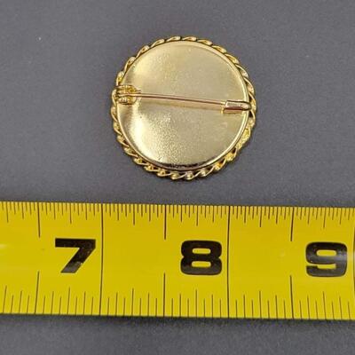 VINTAGE MOSAIC FLOWER BROOCH - ITALIAN?