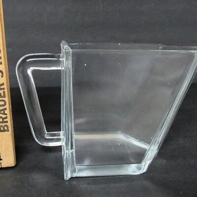 Old Heavy Thick Glass Hoosier Cabinet Glass Scoop