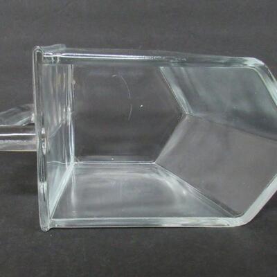 Old Heavy Thick Glass Hoosier Cabinet Glass Scoop