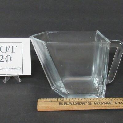 Old Heavy Thick Glass Hoosier Cabinet Glass Scoop