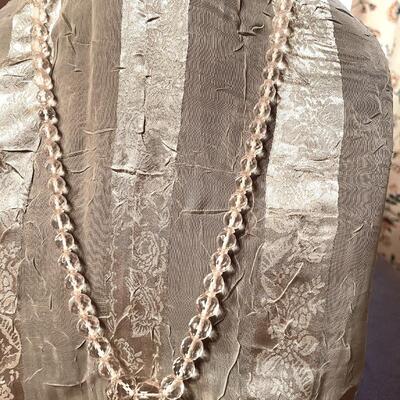Lot 41 Lovely Vintage Single Strand Clear Crystal Graduated Beads 15" drop