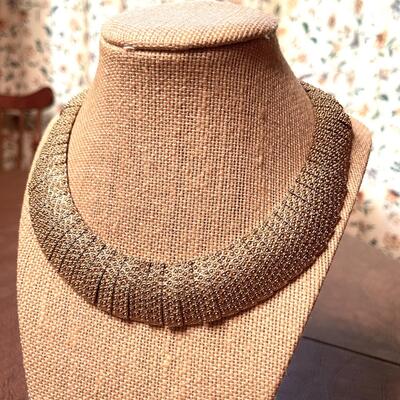 Lot 44 Vintage "Statement" Necklace Nubby Textured Links
