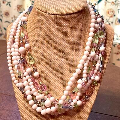 Lot 45 Vintage Costume Jewelry Multi-Strand Necklace