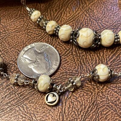 Lot 50 New With Tag Necklace & Bracelet Set by Raen, Both with Toggle Ivory Beads