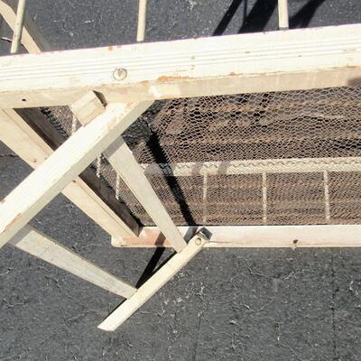 Antique Trundle Bed, All Original Spring, Paint, Turn of Century