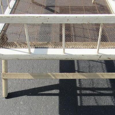 Antique Trundle Bed, All Original Spring, Paint, Turn of Century