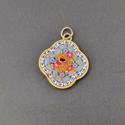 ITALY FLORAL MOSIAC PENDANT