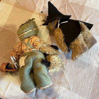 Lot 66 Pair Plush Bears from Bunnies by the Bay Olive & Wags + Emerson Quackula
